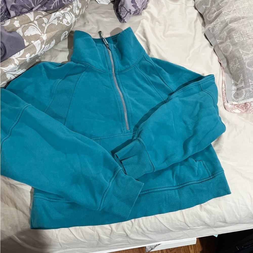 lululemon athletica Teal Quarter-Zip Pullover